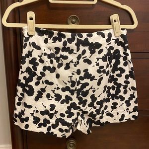 Zara Basics Black and White patterned shorts